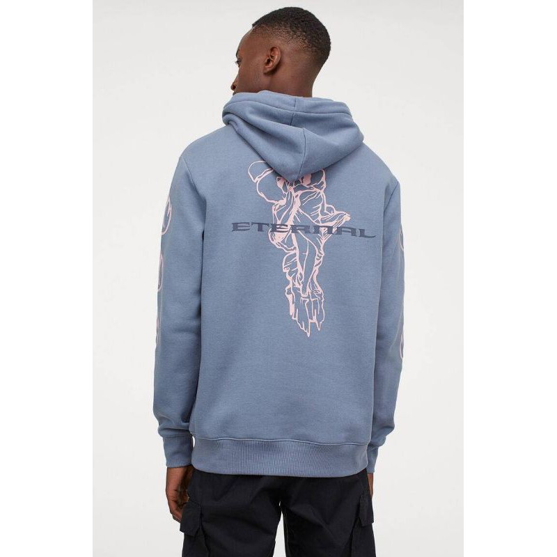 Hoodie HNM H&M Eternal Flame Chest Back Hand Printed | HOODIE H&M ETERNAL