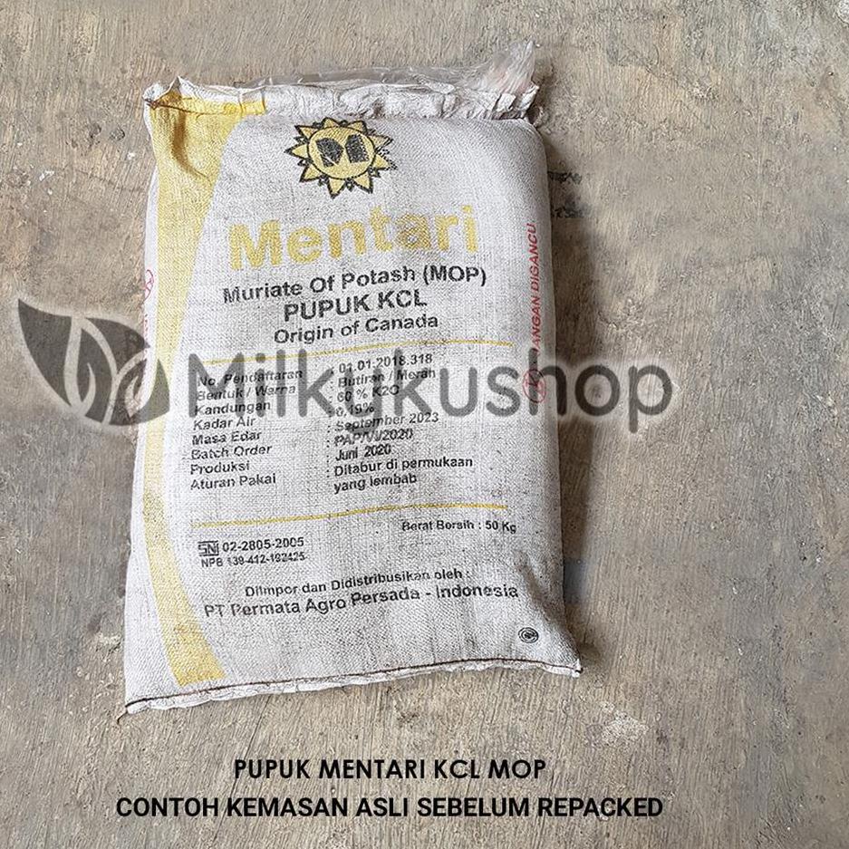 ♀ PUPUK MENTARI MOP KCL 1 KG KEMASAN REPACK ➳
