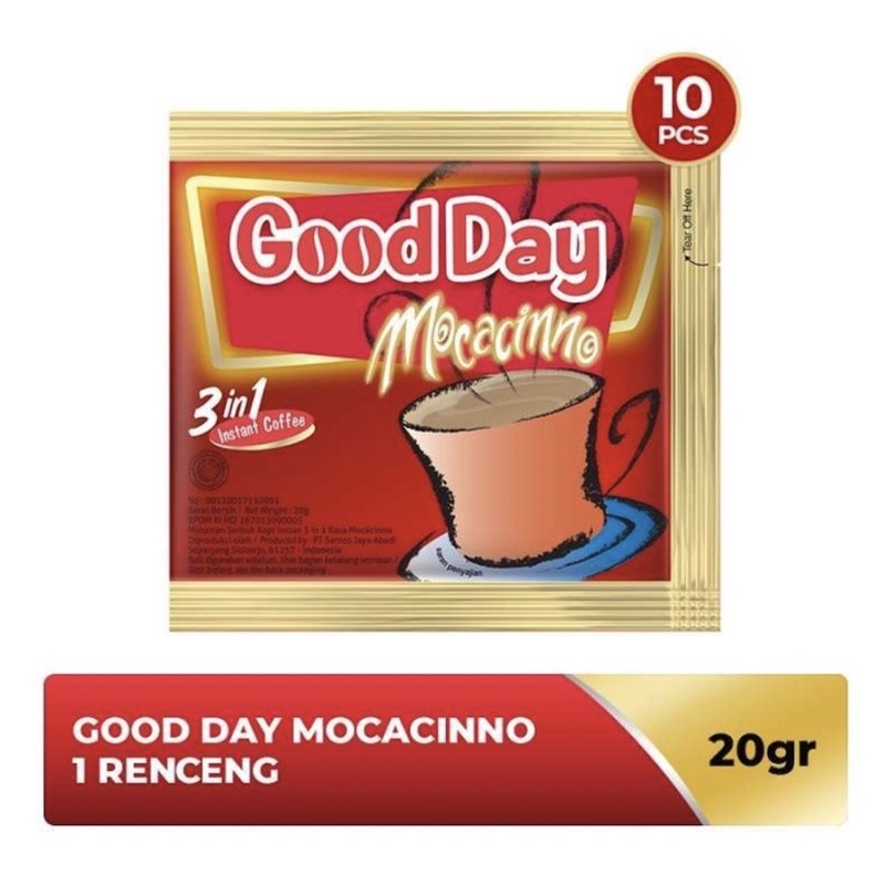 

Good day Mocacinno 20g x 10 saset [1 Renceng]