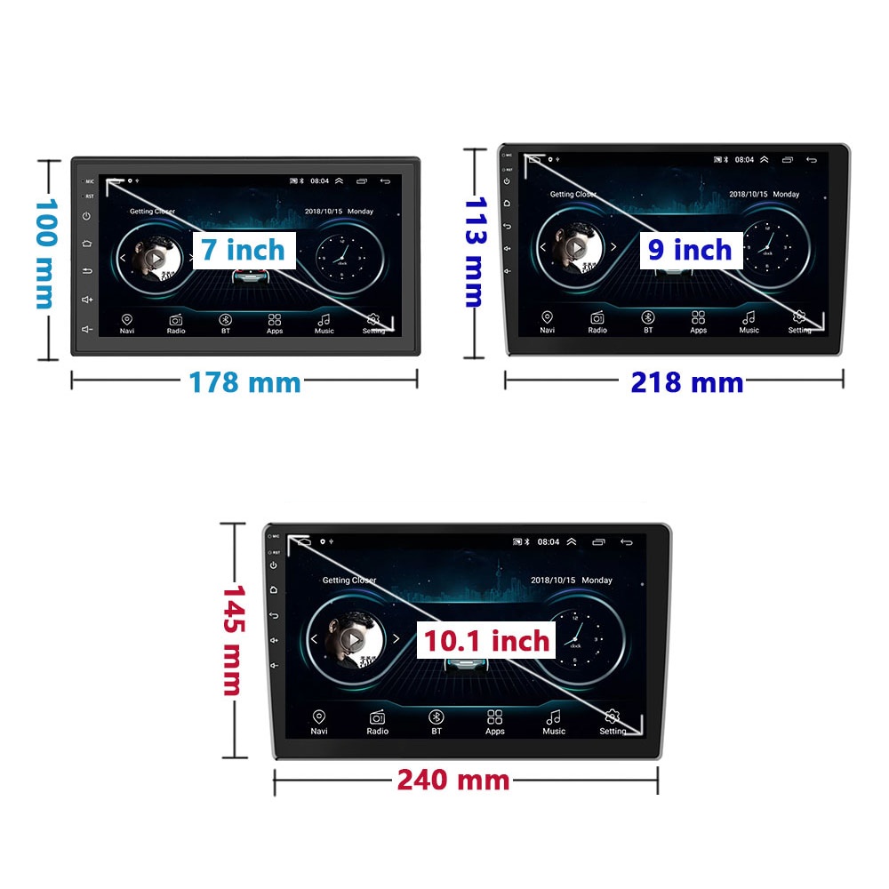 7/9/10 Inch Car Android 10 Navigasi 2+32G IPS Screen Head Unit Untuk Car Radio Mobil TOYOTA Daihatsu Mitsubishi HONDA SUZUKI Hyundai NISSAN