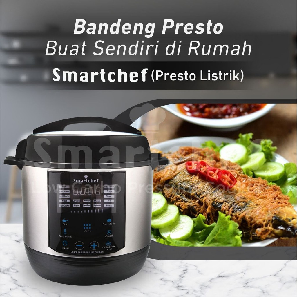 Smart Chef Low Carbo Pressure Cooker / pressure cooker listrik / presto listrik / garansi resmi