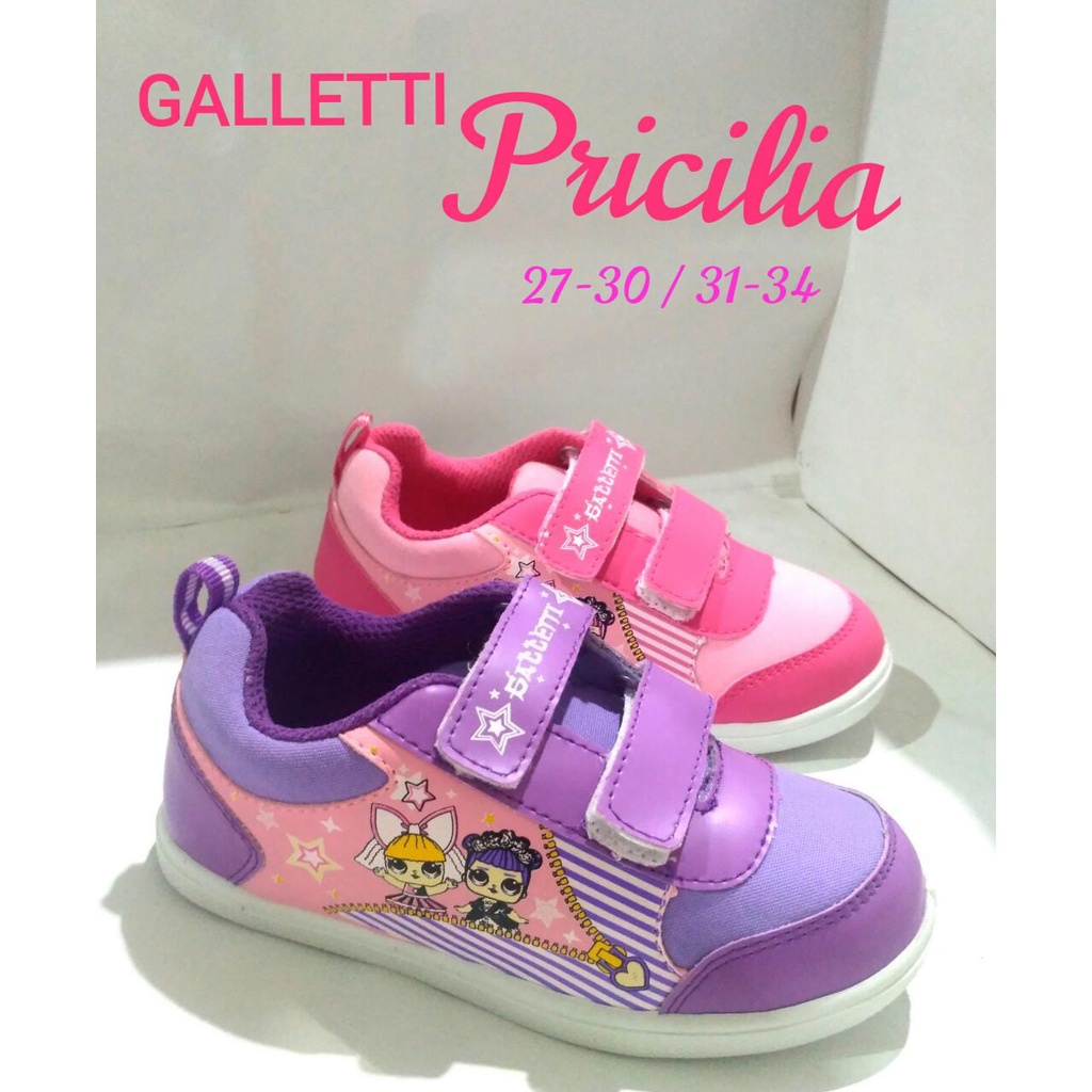 GALLETTI  PRICILIA - 27-34 SEPATU FASHION SEPATU DOUBLE KRETEKAN SEPATU ANAK PEREMPUAN SEPATU TK SD - GALLETTI PRICILIA -