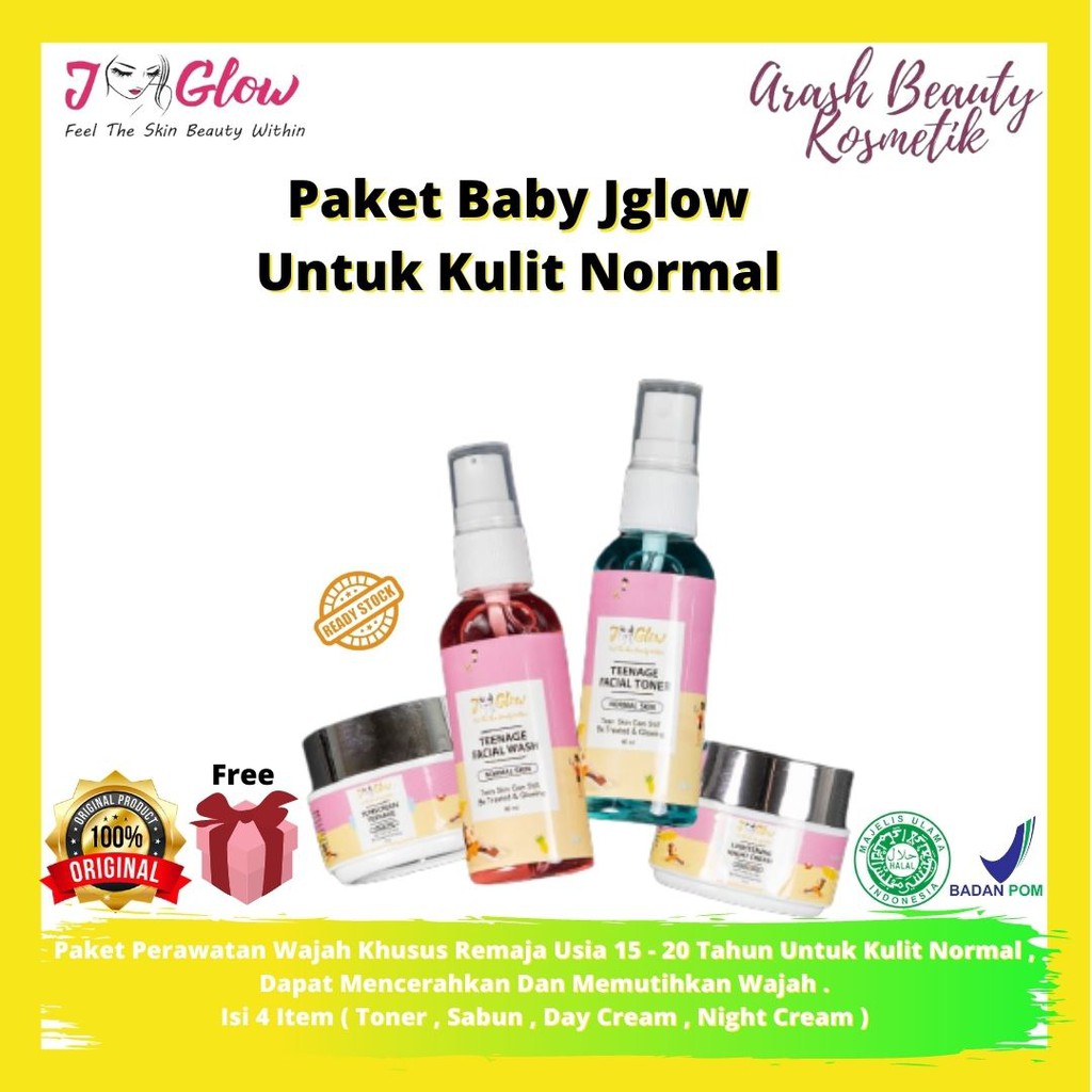 Baby Jglow Skincare Glowing Khusus Remaja Perawatan Pemutih Wajah Untuk Kulit Normal dan Acne Bpom