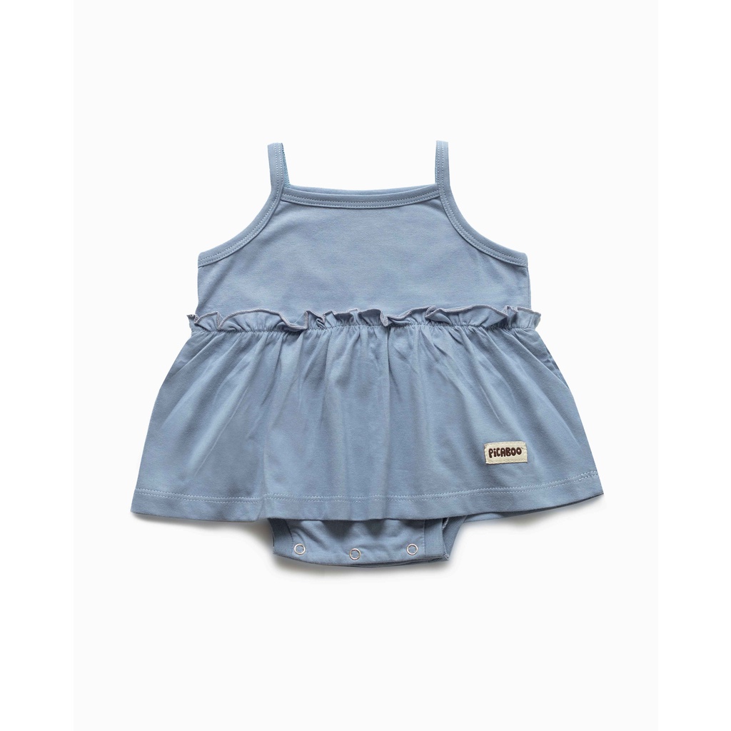 Picaboo Babyswear Romper Dress bayi / Gaun bayi - Dusty Blue