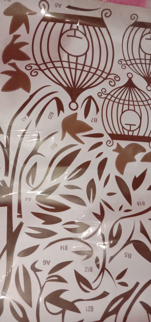 Reliza Wall Sticker / Stiker Dinding Sangkar Pohon Triple Cage Hiasan Dinding Ay9039