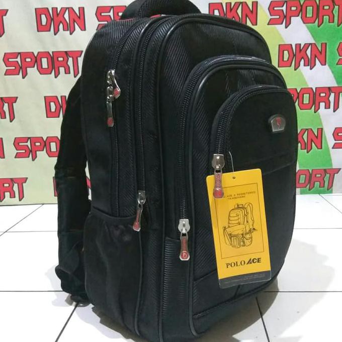 Bag47L8 Sale-Terbaik Tas Ransel Laptop Polo Ace 9030 - Hitam