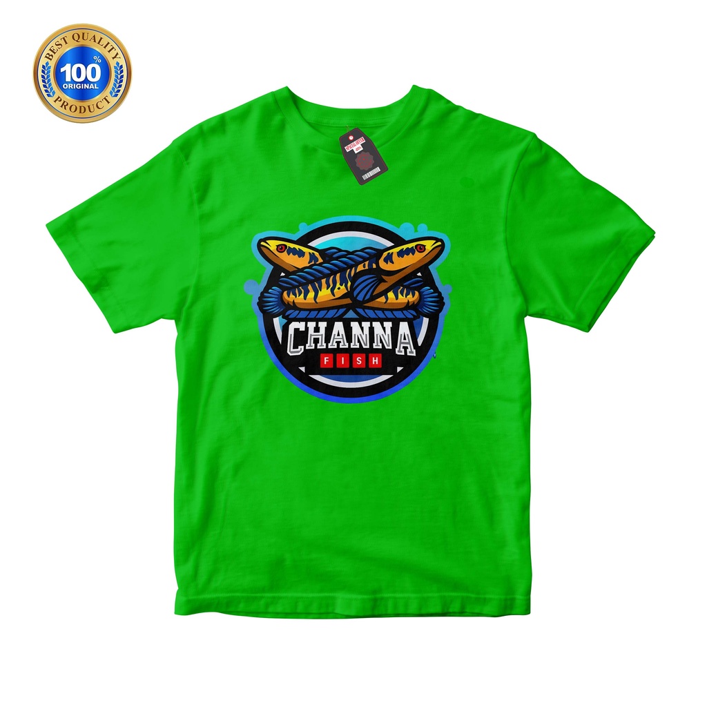 kaos anak ikan chana lucu bahan premium