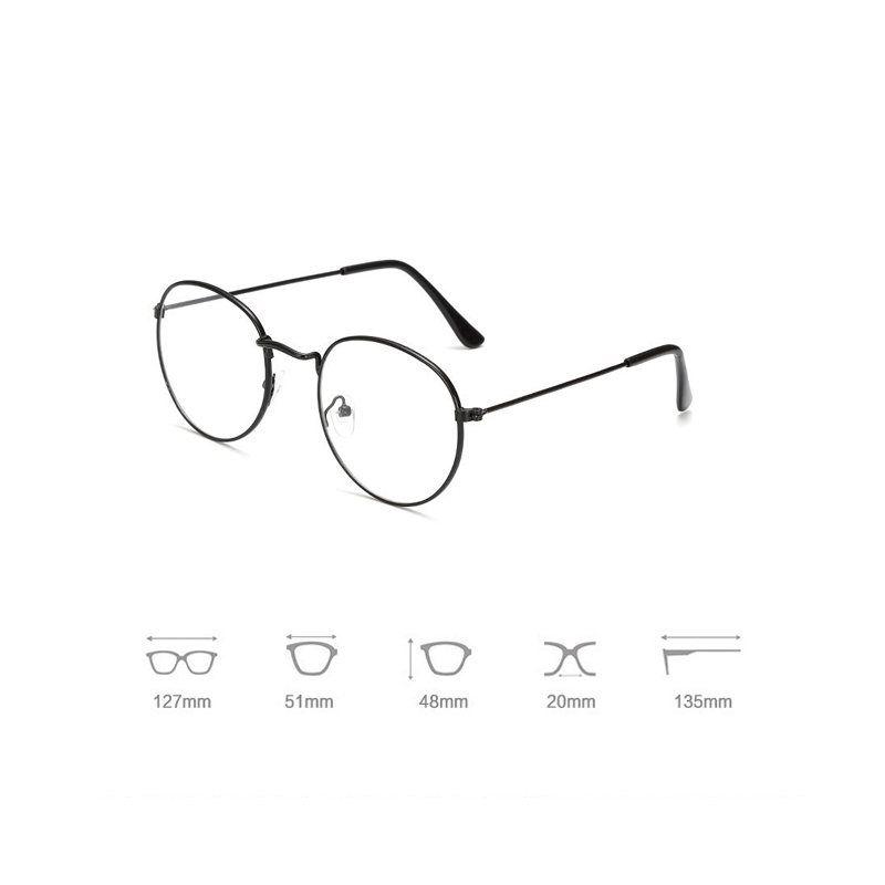 Kacamata Hitam Lensa Presbyopic Bening Frame Oval Warna Emas Silver Untuk Pria Wanita