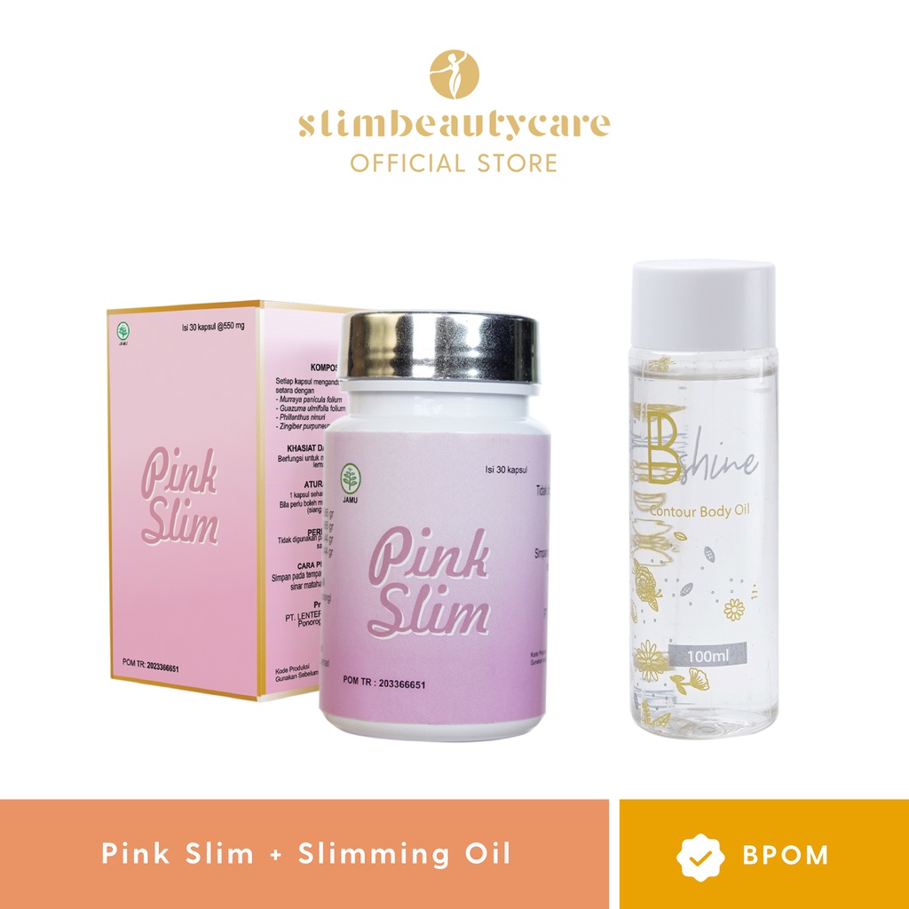 PINK SLIM &amp; SLIMMING OIL  (SLIMMING OLES/DIET CAPSULE PELANGSING HERBAL) BPOM