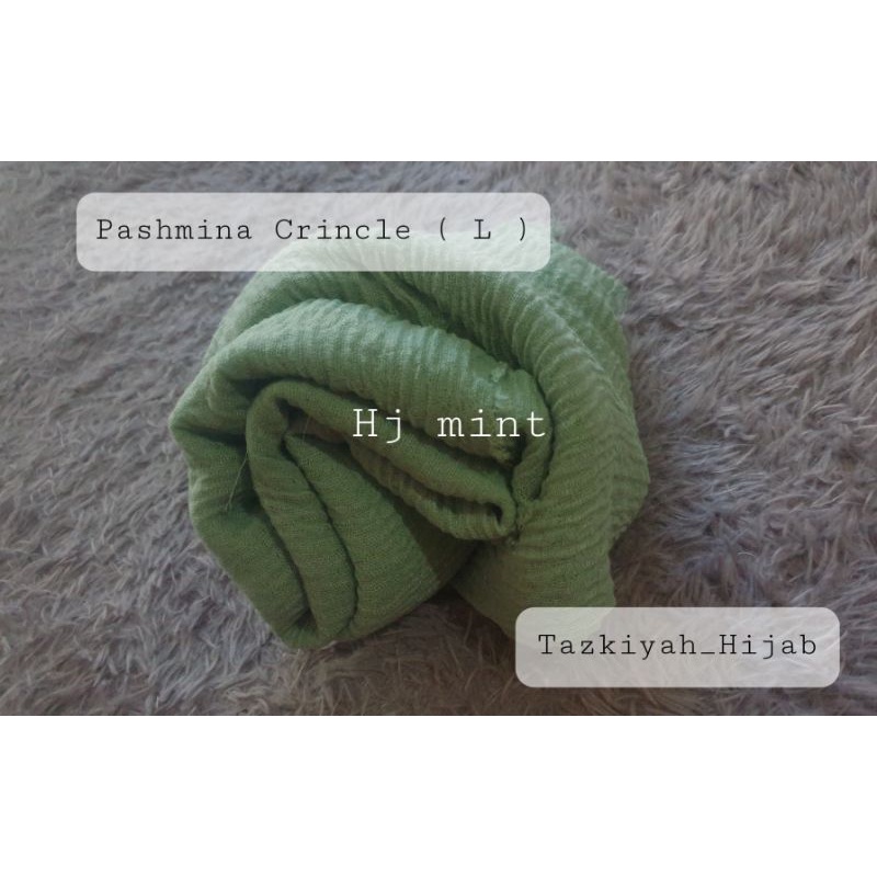 Pashmina Crinkle Shawl-Hj mint**(L)