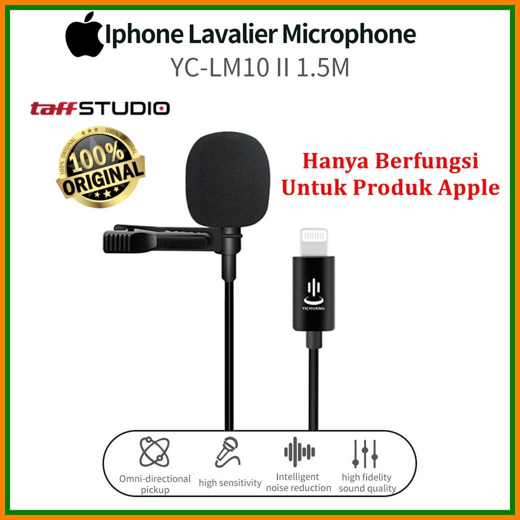 Jual Mic Clip On iPhone TaffSTUDIO Microphone Clipon Lightning Plug