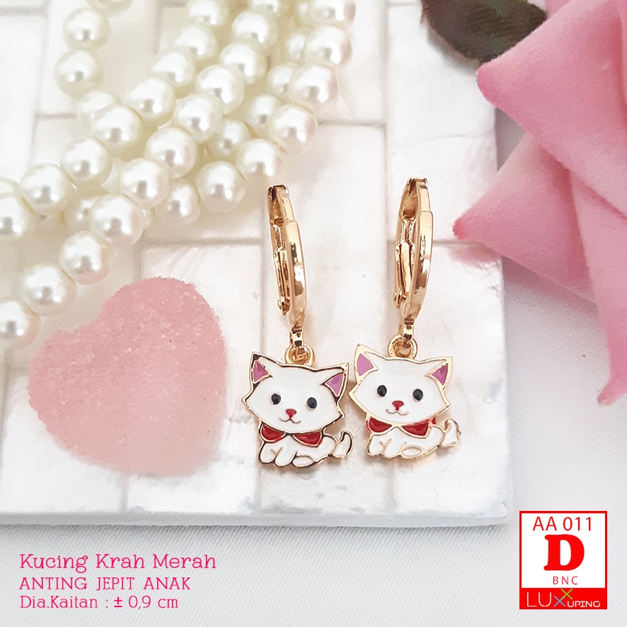 AA 011 Anting Anak Kucing Cat Lucu Maneki Neko Kucing Hoki Kucing Keberuntungan Kucing Marie Aristocats Anting Kucing Oyen Luxx Xuping