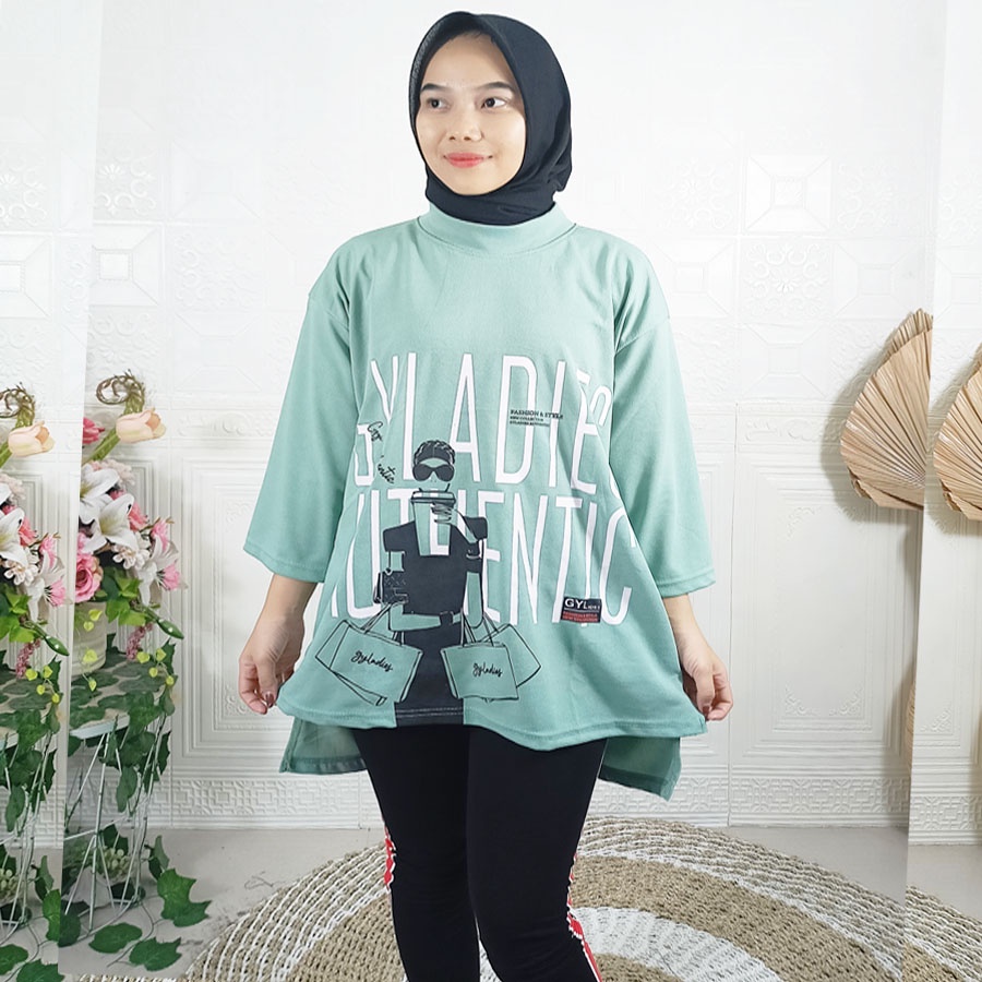 GYLADIES ATASAN OVERSIZE TUNIK BLOUSE WANITA GL FASHION