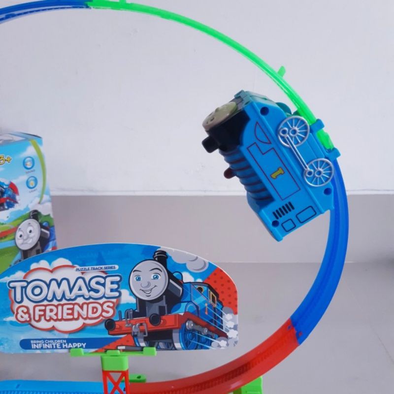 Mainan Kereta Thomas Roller Coaster Batre - Track Train Anak Edukatif