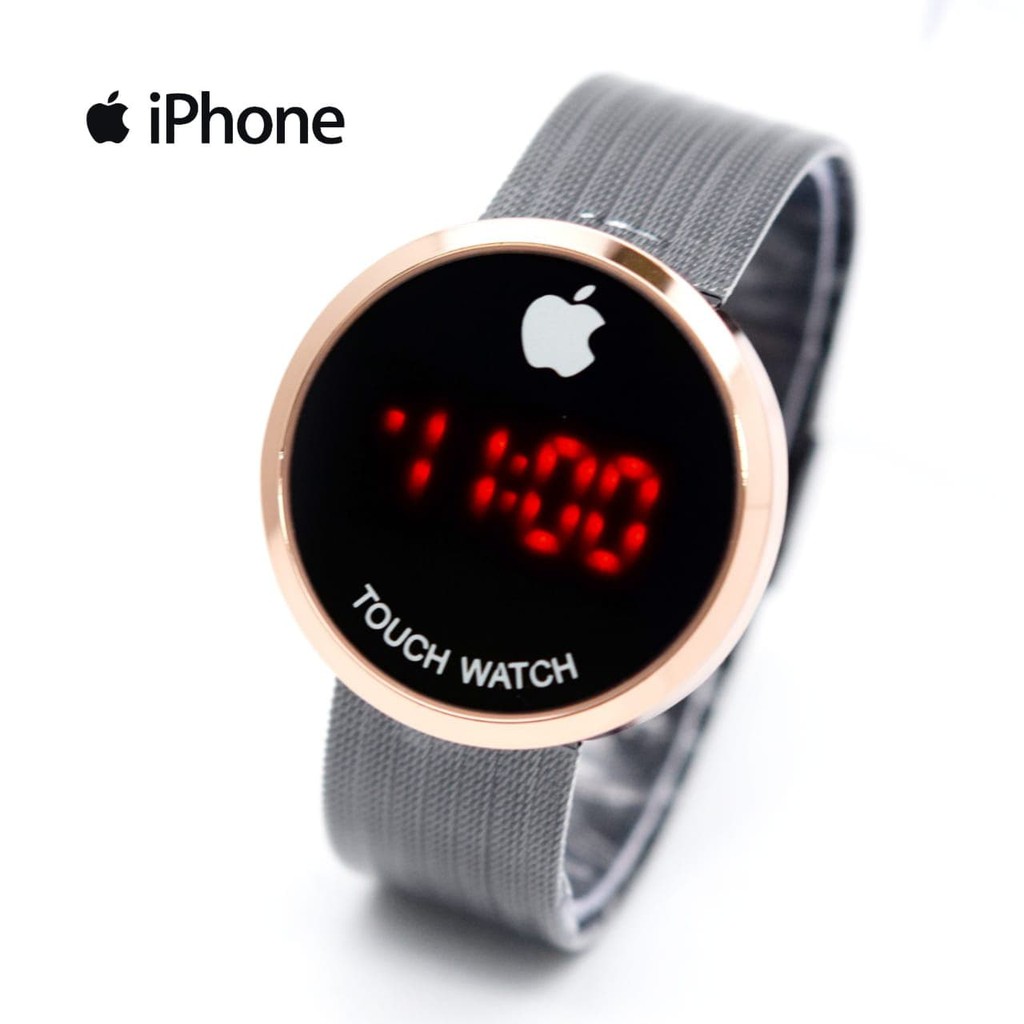 Northam Potsdam Jam Tangan Pria / Cowok Iphone Watch LED Bulat Pasir Black Rose