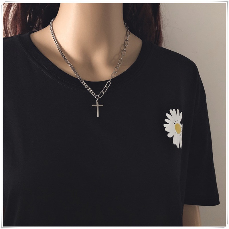 Korea Punk Cross Pendant Necklaces For Men And Women