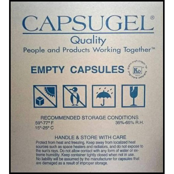CAPSUGEL KAPSUL KOSONG 0 TRANSPARAN UKURAN 0 NATURAL CANGKANG KAPSUL 0 BERKASIAT