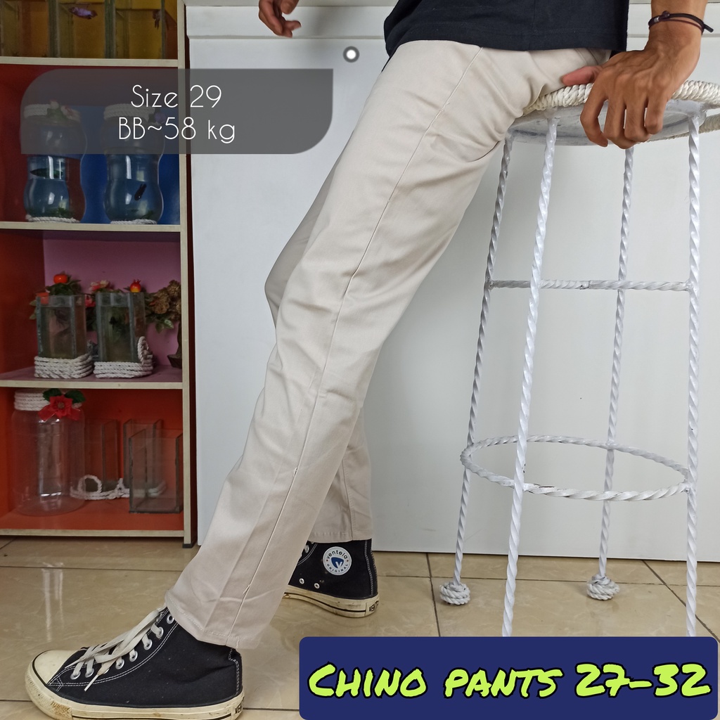 ootd chino cowok panjang distro / outfit pria korean style casual pria kekinian hitam original murah