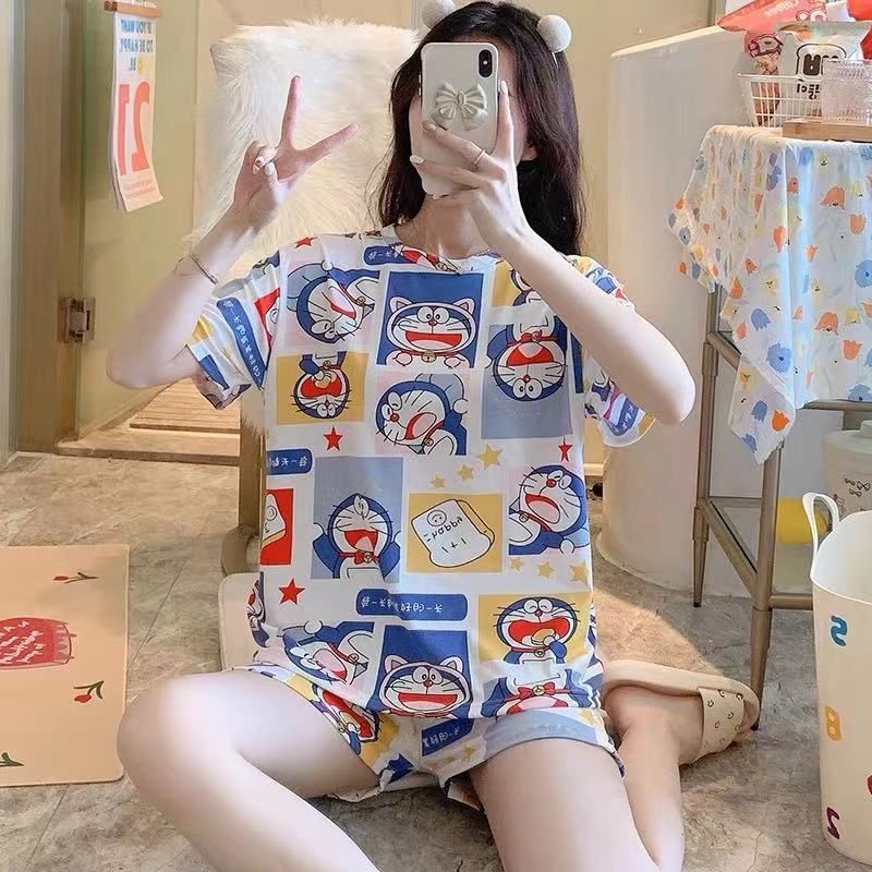 Piyama impor wanita celana pendek / baju tidur wanita sleepwear kartun