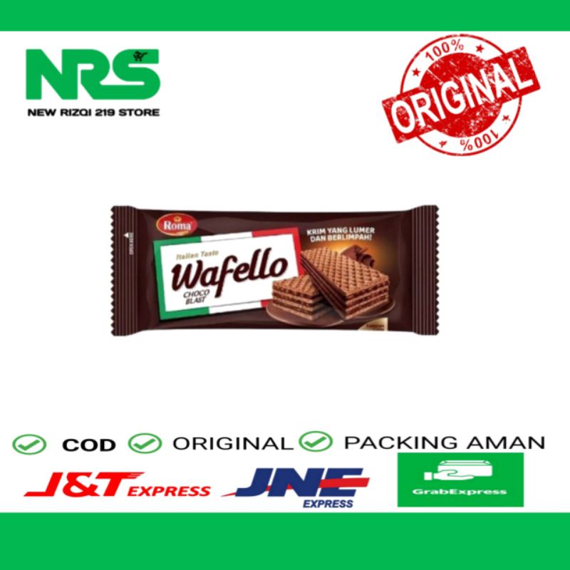 

Wafello Wafer Italia Coklat 130g Roma Wafello