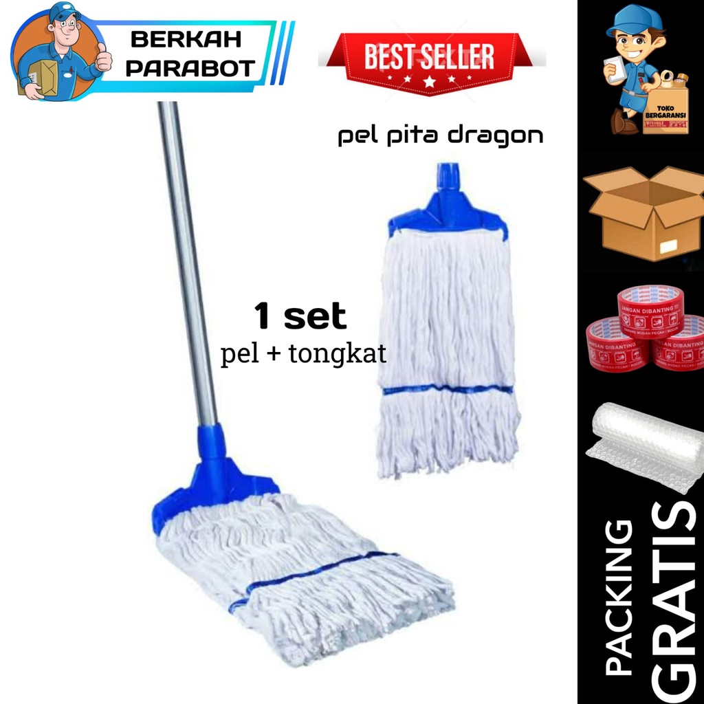 KAIN LAP PEL LANTAI PITA SUMBU TONGKAT BESI DRAGON