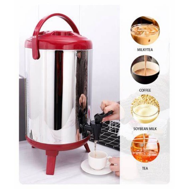 (Murah) Milk Tea Bucket Stainless Stell 10liter / Water Jug Drink Jar