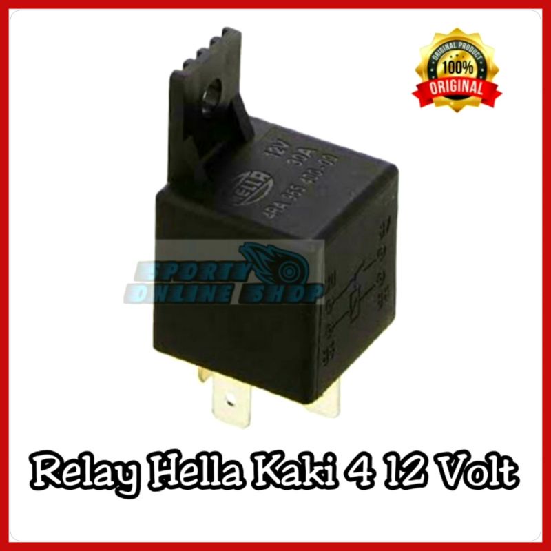 Relay Hella Kaki 4 12 Volt 30A