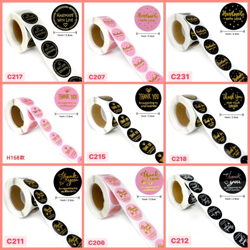 Stiker Label Bulat Toko Olshop Kue Bakery Kemasan Produk Premium isi 500 Pcs / LABEL THANKYOU / LABEL STICKER THANKYOU / STICKER LABEL / LABEL PACKING / SEGEL PACKING / STICKER LABEL THANKYOU / STICKER LABEL SEGEL PACKING