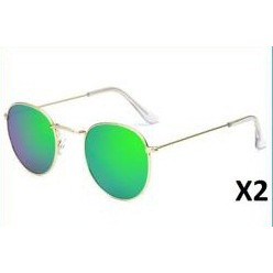 HC Kaca Mata Terbaru / Kacamata Matahari / Kaca mata Pria Wanita 5252 # BISA COD-HC1589 GOLD HIJAU