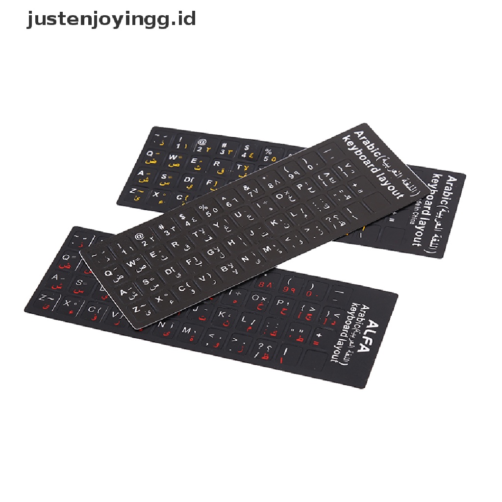 // justenjoyingg.id // Arabic Keyboard Sticker letter Waterproof Frosted No Reflection Non-transparent   ~