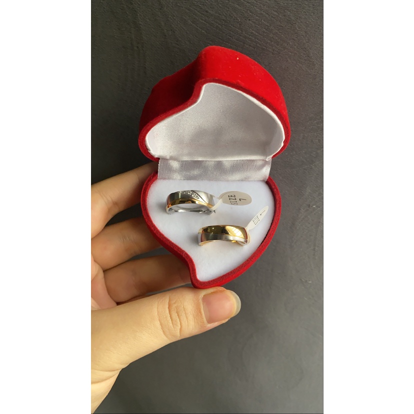 Cincin Nikah Titanium / Cincin Couple Titanium / Cincin Pasangan Anti karat dan tidak luntur C012