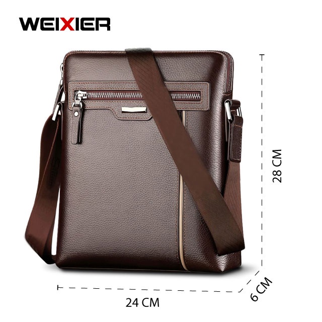 WEIXIER 18072 Tas Selempang Pria Kulit Sling Bag Anti Air WK-SBY