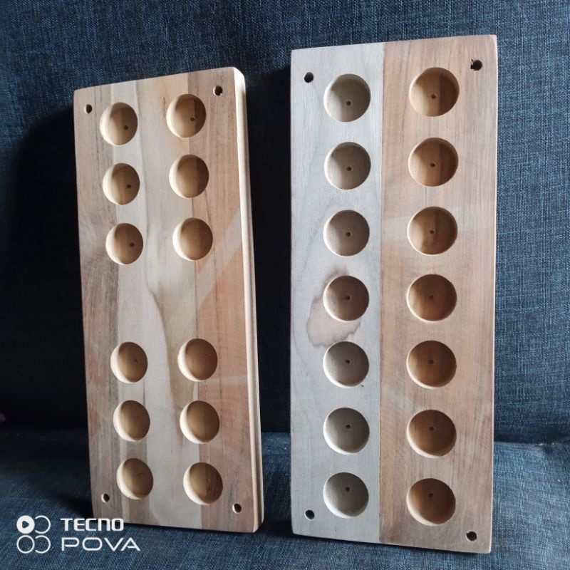 rak gantung tanpa tali oil essential kayu jati 2 tingkat