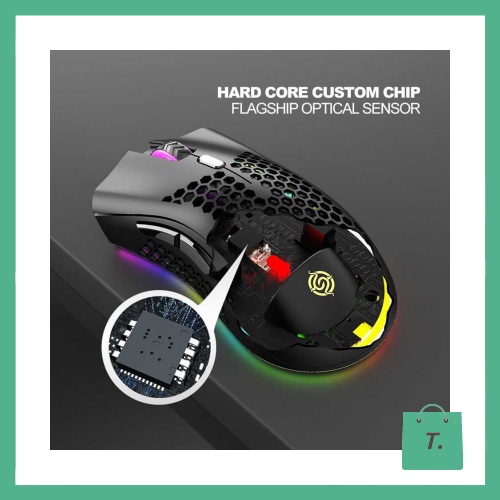 Honeycomb Mouse Gaming Wireless 2.4 Ghz RGB - BM600