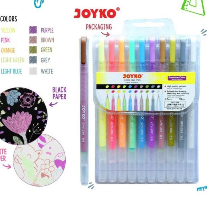 

Harga TERMURAAH.. Pulpen Gel Joyko/Color Gel Pen GPC-299 Premium