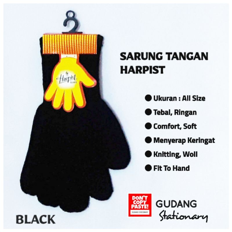 Sarung Tangan Hitam HARPIST