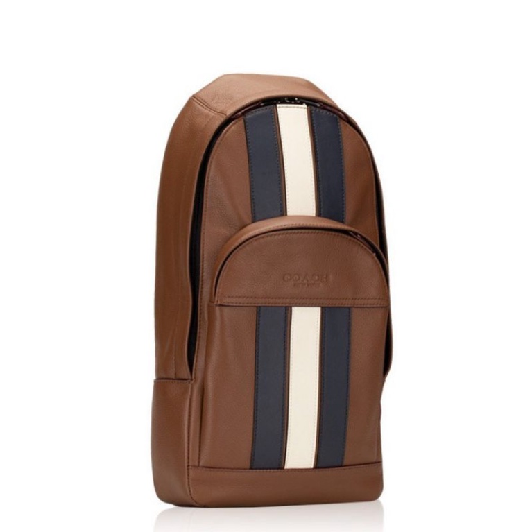 Coach Houston Varsity Sling Pack Saddle Midnight Navy Chalk(49318)