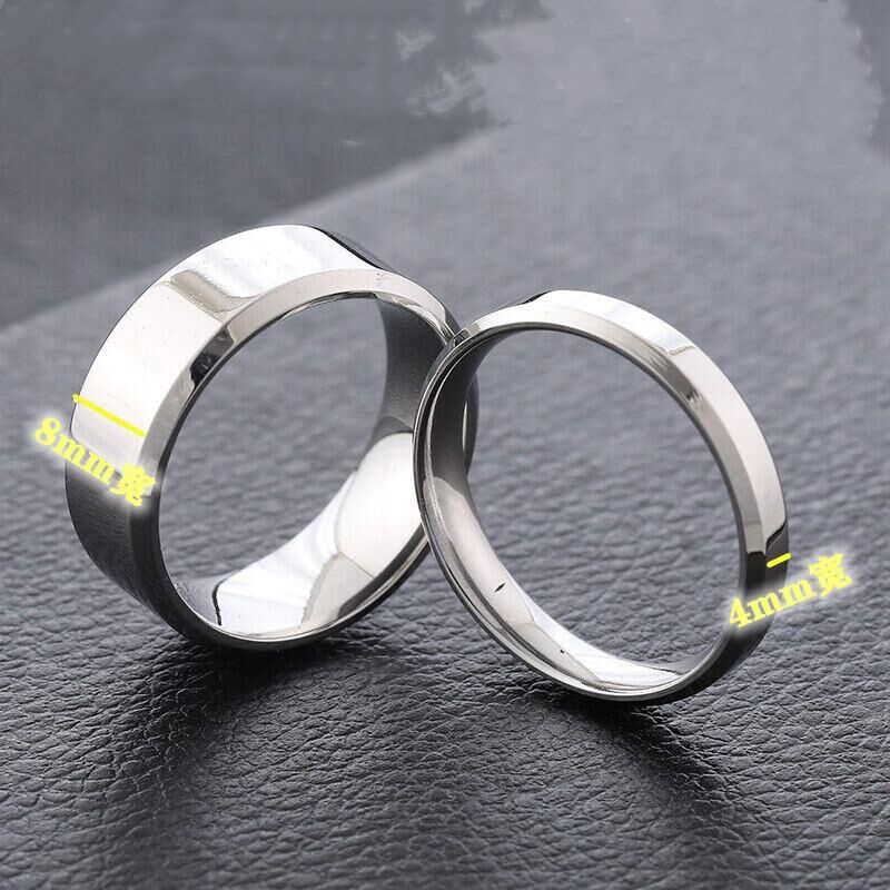 Cincin Korea gaya sederhana glossy beberapa cincin sepasang titanium baja beberapa cincin ornamen st