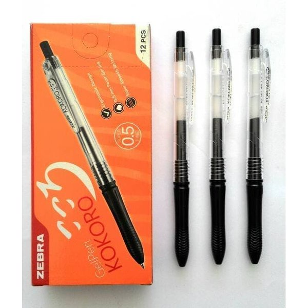 

Pulpen Gel Zebra Kokoro HITAM 0.5 Grosir Perlusin