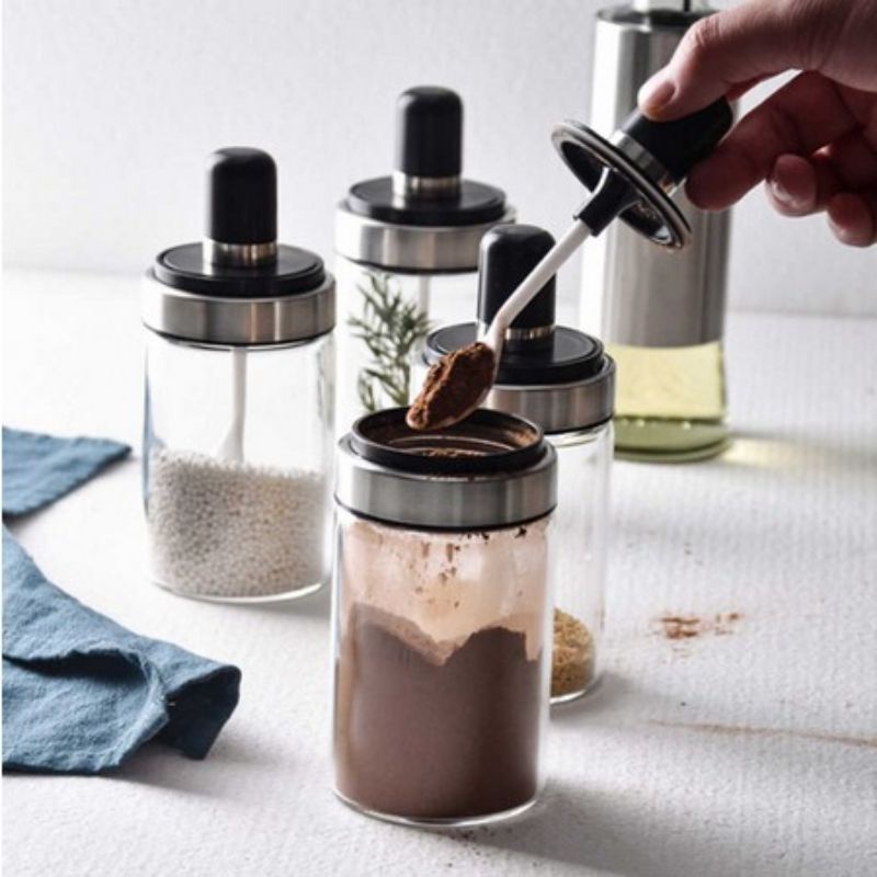 BOTOL BUMBU KACA + SENDOK