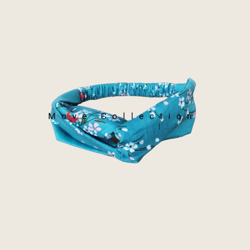 Bandana Silang Korea / Bando/Headband Dewasa Motif Bahan Katun Jepang