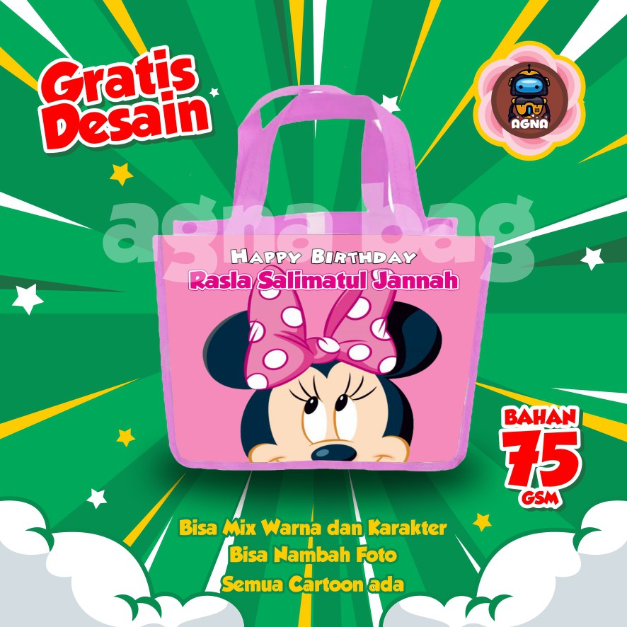 

GOODIE BAG MURAH / TAS ULTAH CUSTOM /TAS ULTAH PROMO/ TAS ULTAH MICKEY 5