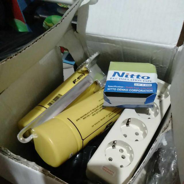 Isolasi/solatip/lakban Kabel Listrik Pvc 3/4 Inch In Nitto 25 M Meter