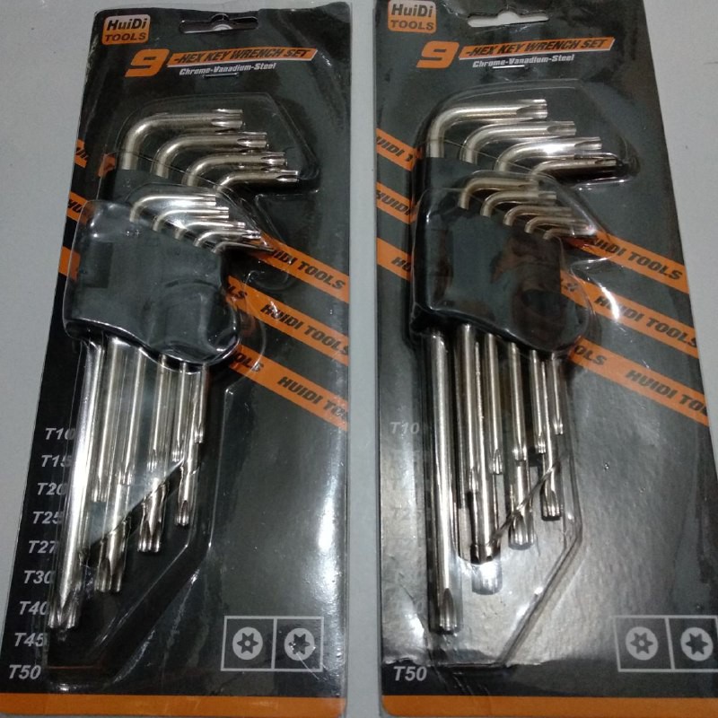 YGRETTE - KUNCI L BINTANG hex wrench set tool 9pcs TORX STAR SEPEDA BICYCLE brake CALIPER