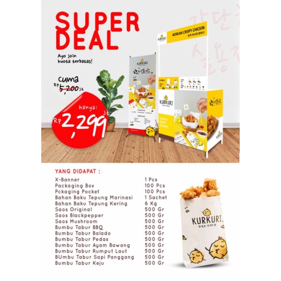 

Paket Super Deal dan Bahan Baku Ayam Kurkuri an Dena