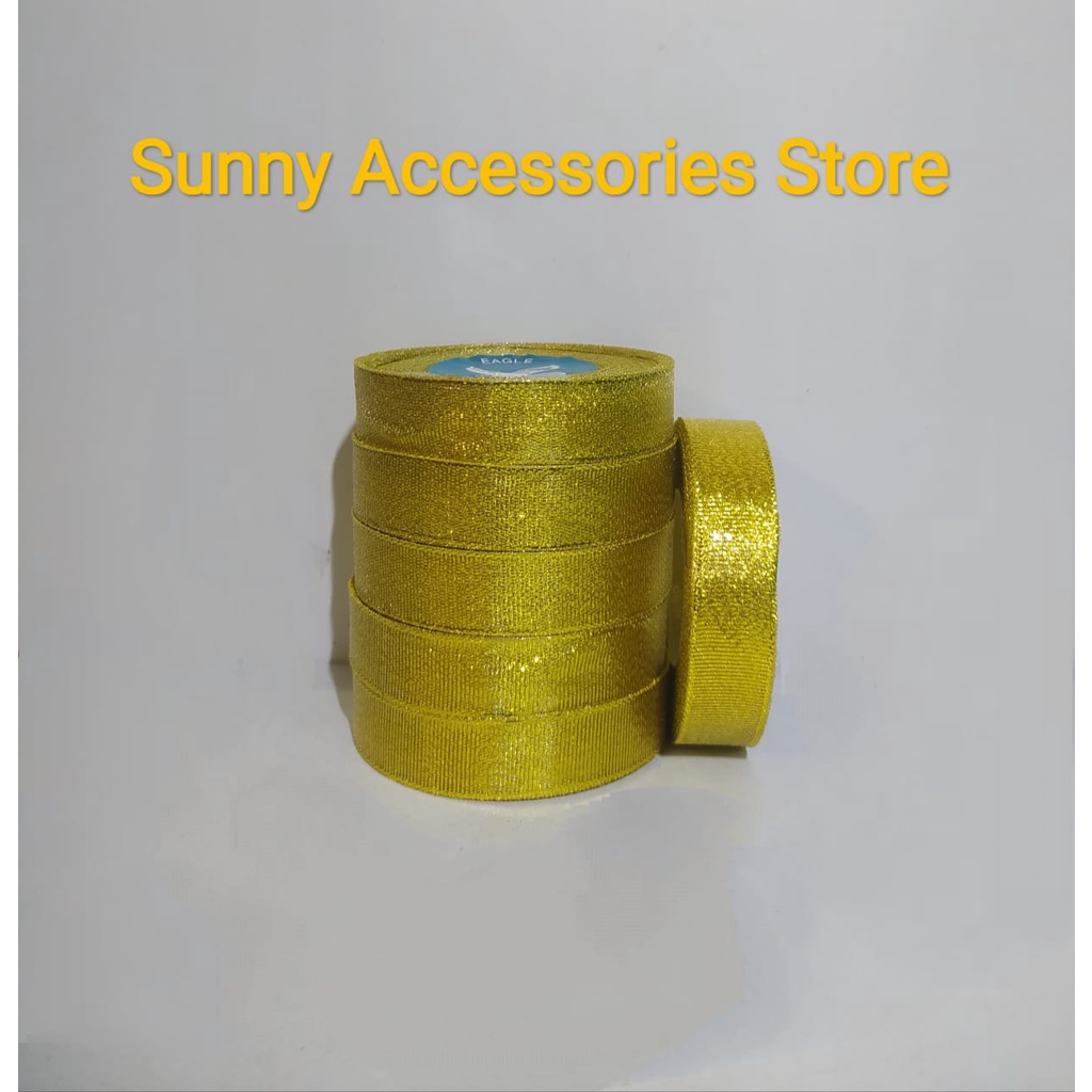 

Pita Glitter Emas 3/4 Inch 20 Yard Premium Product (Per 1 Rol)