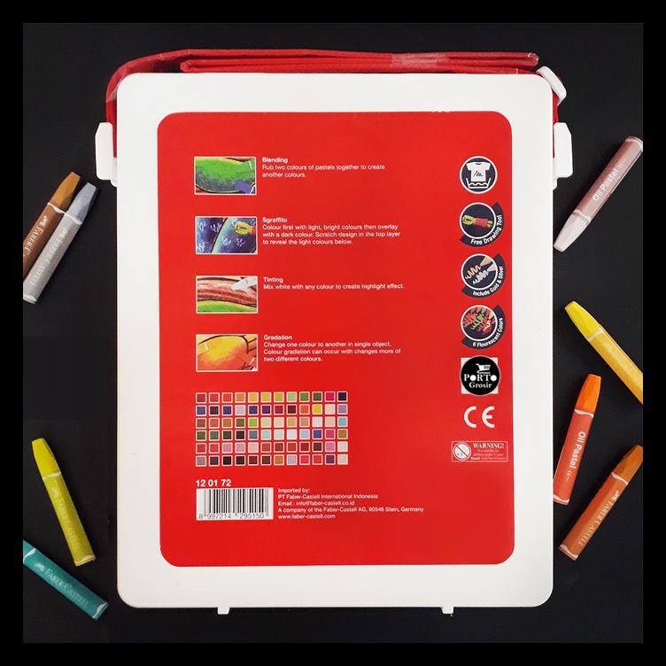 

Faber Castell Hexagonal Oil Pastel Crayon 72 Colours Color Warna Terlengkap