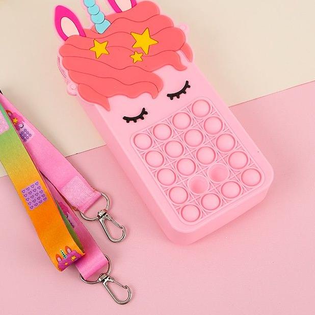 TAS POP IT UNICORN MUAT HP / TAS UNICORN UKURAN BESAR