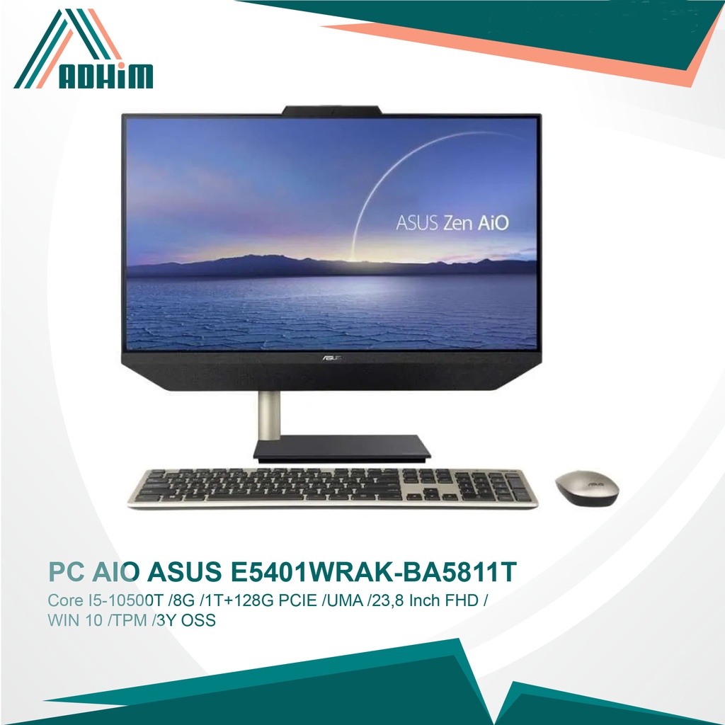 PC AIO ASUS E5401WRAK-BA5811T /Core I5-10500T /8G /1T+128G PCIE /UMA /23,8 Inch FHD /WIN 10 /TPM /3Y