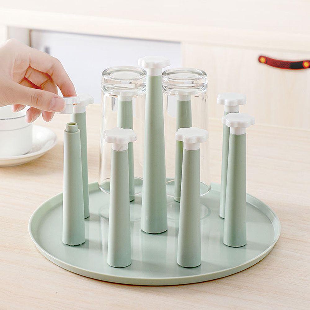 Solighter Glass Cup Stand Holder Rak Dapur Plastik Gelas Wine Shelf Tray Tempat Gelas Wine
